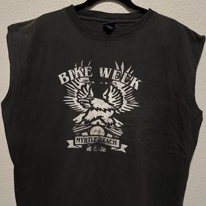 Vintage, biker 2X sleeveless shirt
